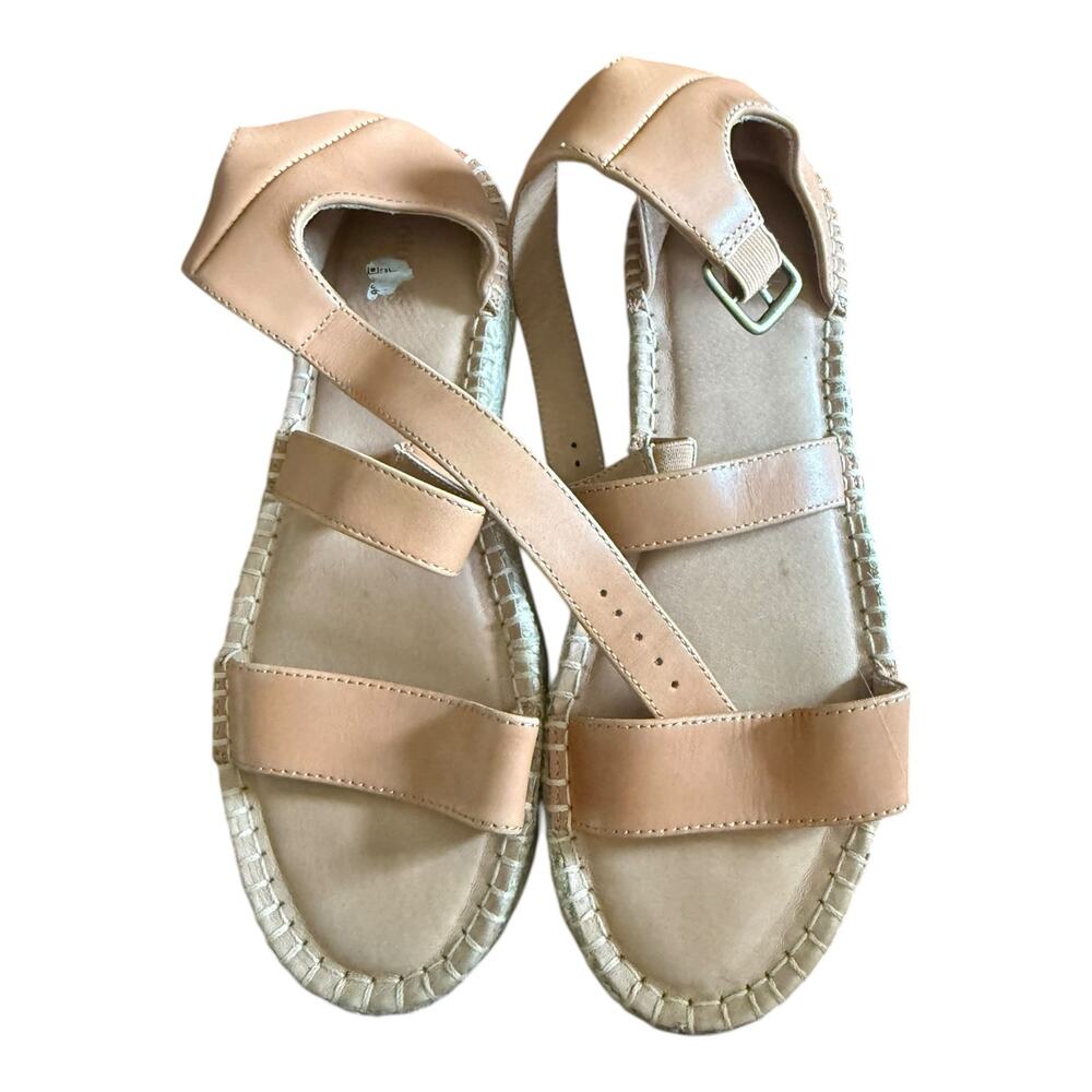Soludos Leather Platform Espadrille Sandals – Tan | Size 7.5 - Picture 3 of 9